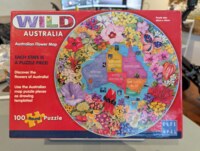 Blue Opal Wild Australia - Australian Flower Map - obrázek puzzlí