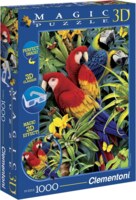 Clementoni Majestic Macaws Magic 3D - パズル画像