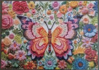 Bullglesup Butterfly Flower - Puzzlebild