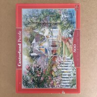 Castorland Yellow house with picket fence - パズル画像