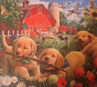 Bits and Pieces Farmyard Pups - imagen del puzzle