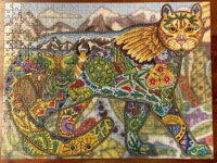 Indigenous Art Puzzle Cougar - obrázek puzzlí