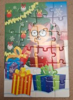 Puzzle Time Blue Tractor Advent 5 - パズル画像