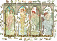 Puzzle Michèle Wilson Alfons Mucha: Les Heures du Jour - imagen del puzzle
