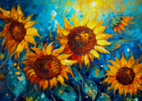 Enjoy Sunflowers Reunion - Puzzlebild
