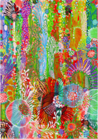 Enjoy Floral Curtain - Puzzlebild