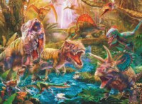 Ravensburger T-Rex Attack - puzzle image