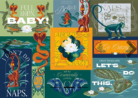 Buffalo Games White Lotus Collage - Puzzlebild