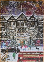Gibsons Christmas in London - Shoppers in the Snow - puzzle image