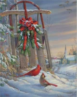 Springbok Winter Red Birds - imagen del puzzle