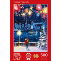 Corner Piece Festive Fireworks - puzzle image
