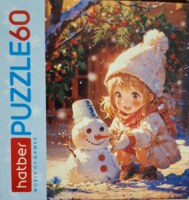Hatber A Girl and a Little Snowman - パズル画像