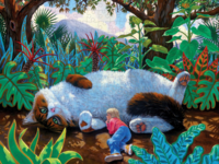 Pomegranate Wonderland Cat - パズル画像