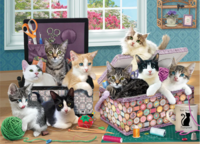 Cobble Hill Crafty Kittens - puzzle image