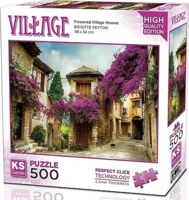 KS Games Flowered village houses - パズル画像