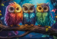 Castorland Three little owls - puzzle image