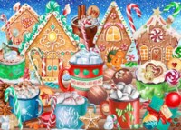 Bluebird Candy Canes And Cocoa - puzzle image