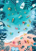 Buffalo Games Tropical Umbrellas - obrázek puzzlí