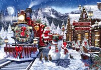 Clementoni Train Station with Snowman - obrázek puzzlí