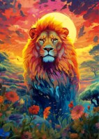Educa Majestic Lion Stare - obrázek puzzlí