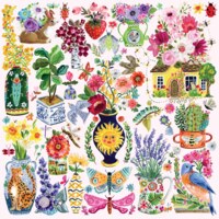Galison Buzzy Bouquets - puzzle image