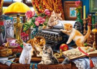 KS Games Cats - Kittens in the Writer's Office - imagen del puzzle