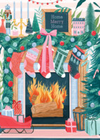 Pieces & Peace Christmas Fireplace - puzzle image