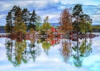 Ravensburger Lake in Nörrbränningen - Sweden - puzzle image